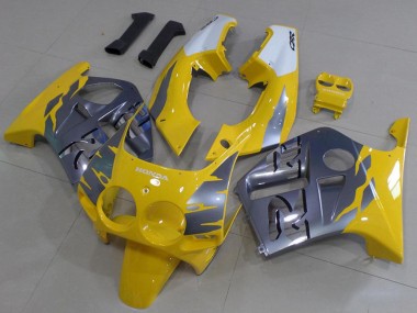 1988-1989 Graues Gelb Honda CBR250RR MC19 Motorrad Verkleidung