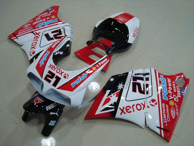 1993-2005 Rot Weiß Xerox 21 Ducati 748 916 996 996S Motorrad Verkleidungen 1993-2005 Rot Weiß Xerox 21 Ducati 748 916 996 996S Motorrad Verkleidungen