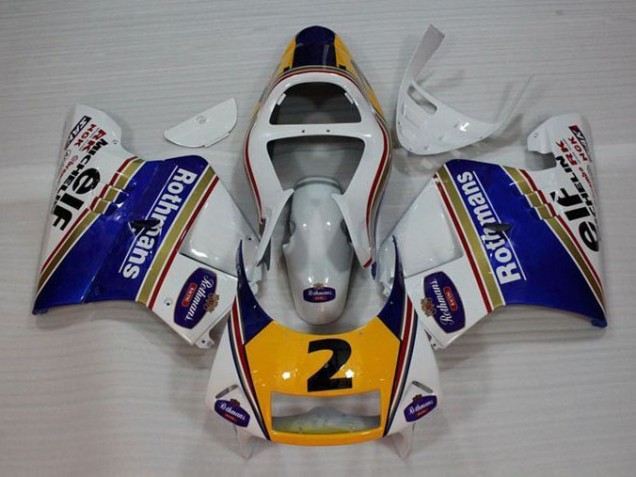 1994-1996 Weiß Blau Gelb Honda NSR250 MC28 P4 Motorrad Verkleidung 1994-1996 Weiß Blau Gelb Honda NSR250 MC28 P4 Motorrad Verkleidung