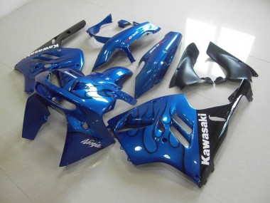 1994-1997 Blau schwarze Flamme Kawasaki ZX9R Motorrad Verkleidungen