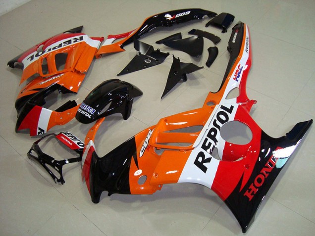 1995-1998 Schwarz Orange Repsol Honda CBR600 F3 Motorrad Verkleidungen 1995-1998 Schwarz Orange Repsol Honda CBR600 F3 Motorrad Verkleidungen