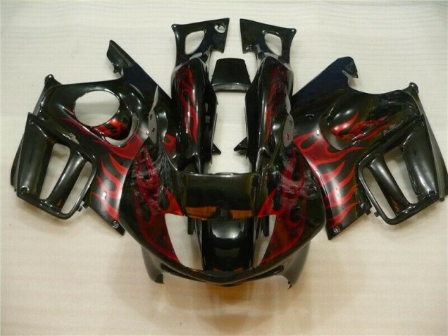 1995-1998 Schwarz rote Flamme Honda CBR600 F3 Motorrad Verkleidungen