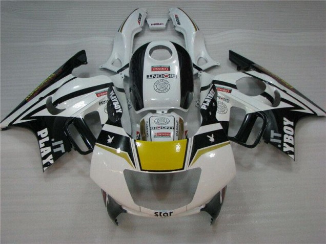 1995-1998 Weiß Schwarz Playboy Honda CBR600 F3 Motorrad Verkleidung 1995-1998 Weiß Schwarz Playboy Honda CBR600 F3 Motorrad Verkleidung