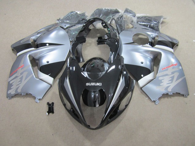 1996-2007 Schwarz Silber Suzuki GSXR 1300 Hayabusa Motorrad Verkleidung