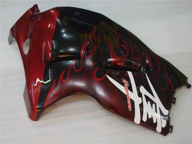 1996-2007 Schwarz rote Flamme Suzuki GSXR 1300 Hayabusa Motorrad Verkleidungen 1996-2007 Schwarz rote Flamme Suzuki GSXR 1300 Hayabusa Motorrad Verkleidungen