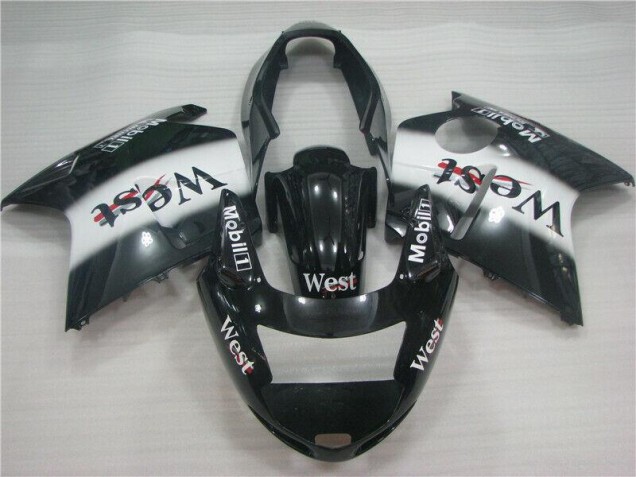 1996-2007 Schwarz weißes Westmuster Honda CBR1100XX Motorrad Verkleidung 1996-2007 Schwarz weißes Westmuster Honda CBR1100XX Motorrad Verkleidung