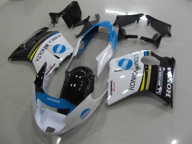 1996-2007 Weiß Konica Minolta Honda CBR1100XX Blackbird Motorrad Verkleidung