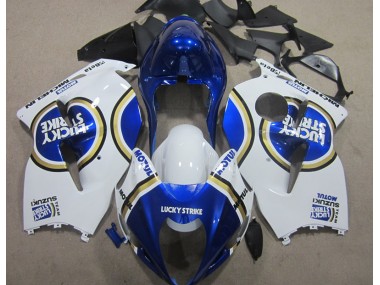 1996-2007 Weiß Lucky Strike Blau Motul Suzuki GSXR 1300 Hayabusa Motorrad Verkleidung