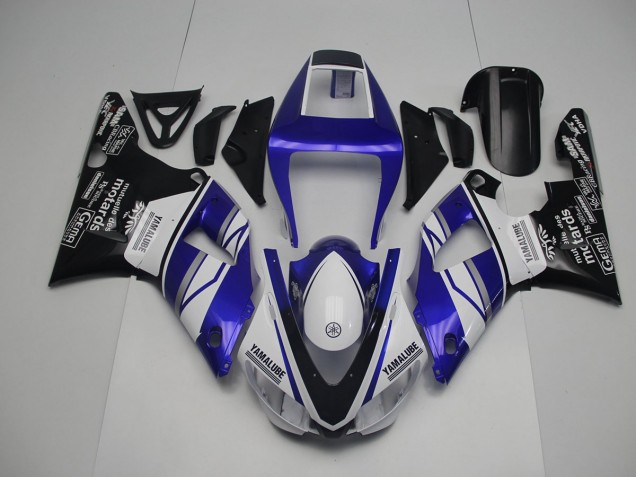 1998-1999 Blau Weiß Schwarz Yamaha YZF R1 Motorrad Verkleidung 1998-1999 Blau Weiß Schwarz Yamaha YZF R1 Motorrad Verkleidung