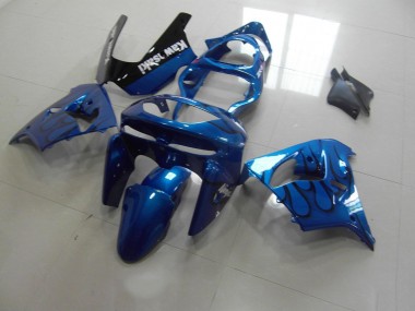 1998-1999 Blau schwarze Flamme Kawasaki ZX9R Motorrad Verkleidung