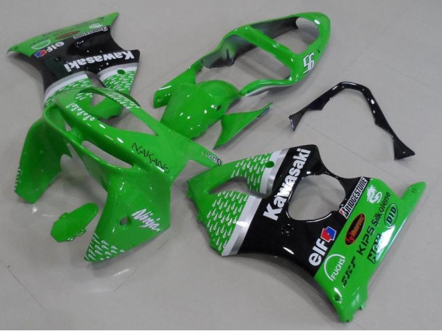 1998-1999 Grün Schwarz Kawasaki ZX6R Motorrad Verkleidung 1998-1999 Grün Schwarz Kawasaki ZX6R Motorrad Verkleidung