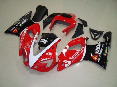 1998-1999 Rot Schwarz Weiß Yamaha YZF R1 Motorrad Verkleidung