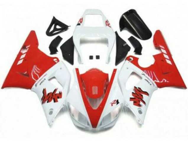 1998-1999 Rot Weiß Yamaha YZF R1 Motorrad Verkleidung
