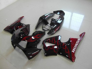 1998-1999 Schwarz Rot Honda CBR900RR 919 Motorrad Verkleidungen