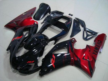 1998-1999 Schwarz Rot Yamaha YZF R1 Motorrad Verkleidung