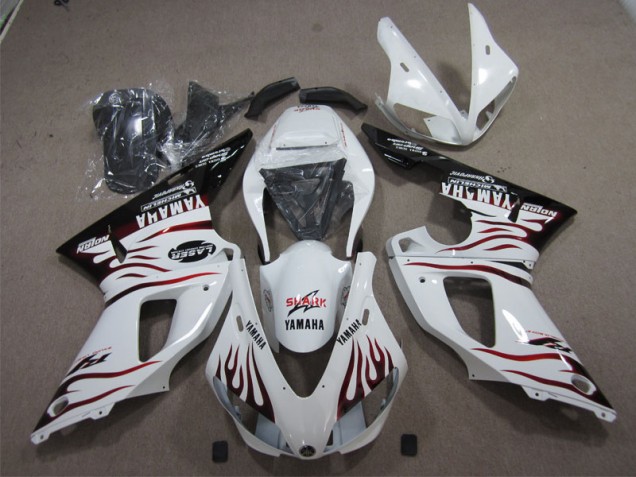 1998-1999 Weiß Hai Yamaha YZF R1 Motorrad Verkleidung 1998-1999 Weiß Hai Yamaha YZF R1 Motorrad Verkleidung