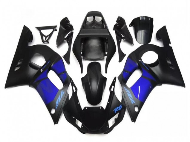 1998-2002 Blau Schwarz Yamaha YZF R6 Motorrad Verkleidung & Plastik 1998-2002 Blau Schwarz Yamaha YZF R6 Motorrad Verkleidung & Plastik