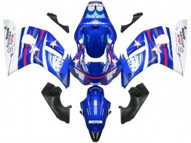 1998-2002 Blau Weiß Star Fiat Yamaha YZF R6 Motorrad Verkleidung