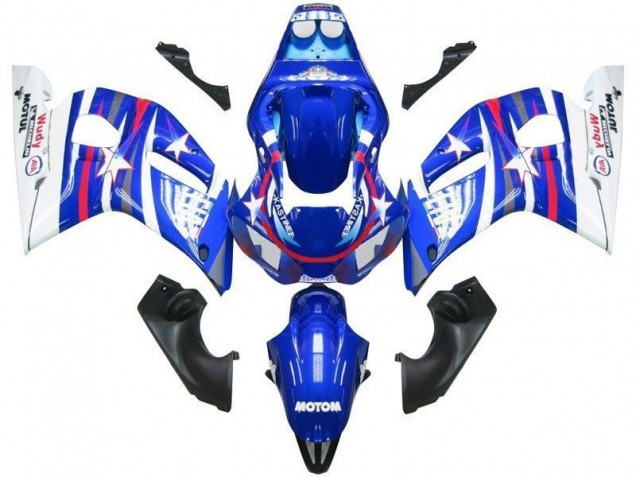 1998-2002 Blau Weiß Star Fiat Yamaha YZF R6 Motorrad Verkleidung 1998-2002 Blau Weiß Star Fiat Yamaha YZF R6 Motorrad Verkleidung