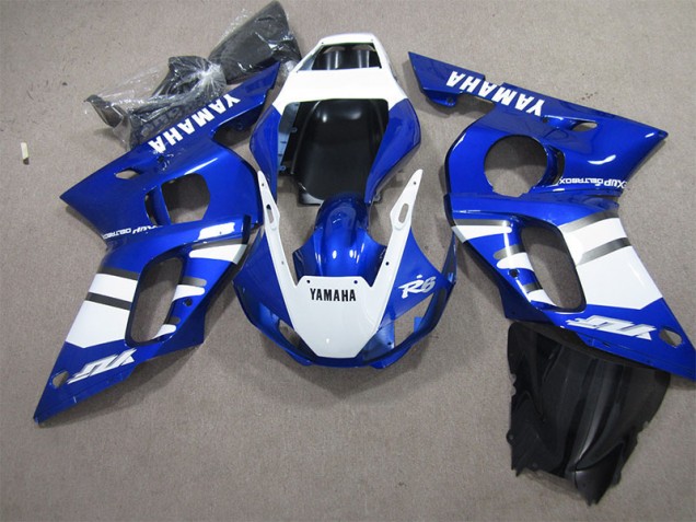 1998-2002 Blau Weiß Yamaha YZF R6 Motorrad Verkleidung 1998-2002 Blau Weiß Yamaha YZF R6 Motorrad Verkleidung