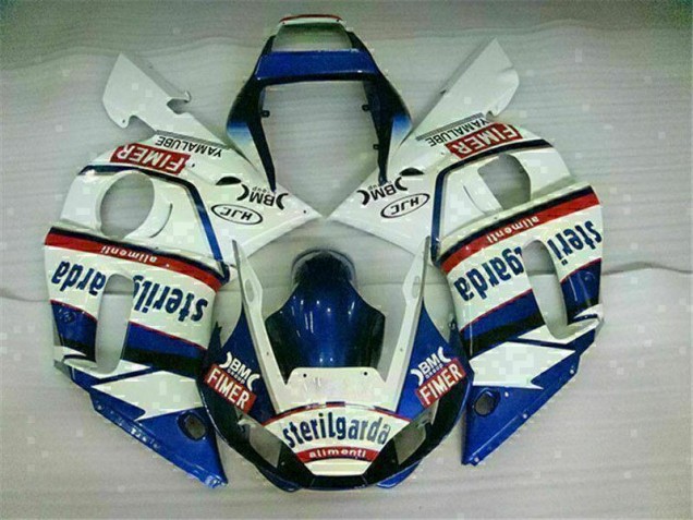 1998-2002 Blau Weiß Yamaha YZF R6 Motorrad Vollverkleidung 1998-2002 Blau Weiß Yamaha YZF R6 Motorrad Vollverkleidung