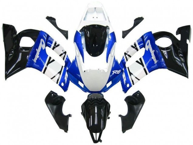1998-2002 Blau schwarze Champions Yamaha YZF R6 Motorrad Verkleidung 1998-2002 Blau schwarze Champions Yamaha YZF R6 Motorrad Verkleidung