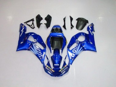 1998-2002 Blau weiße Go Motul Yamaha YZF R6 Motorrad Verkleidung