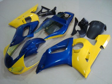 1998-2002 Gelb Blau Yamaha YZF R6 Motorrad Verkleidung