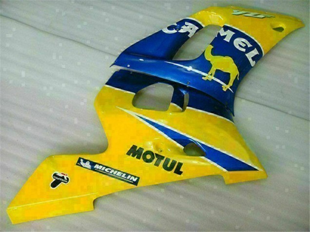 1998-2002 Gelb Blau Yamaha YZF R6 Motorrad Vollverkleidung 1998-2002 Gelb Blau Yamaha YZF R6 Motorrad Vollverkleidung