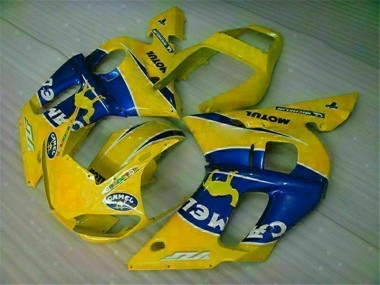 1998-2002 Gelb Blau Yamaha YZF R6 Motorrad Vollverkleidung