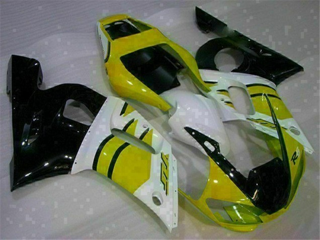 1998-2002 Gelb Weiß Yamaha YZF R6 Motorrad Verkleidung 1998-2002 Gelb Weiß Yamaha YZF R6 Motorrad Verkleidung