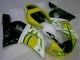 1998-2002 Gelb Weiß Yamaha YZF R6 Motorrad Verkleidung 1998-2002 Gelb Weiß Yamaha YZF R6 Motorrad Verkleidung