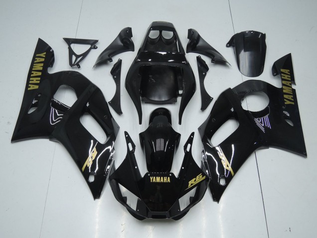 1998-2002 Glänzend Schwarz Gold Aufkleber Yamaha YZF R6 Motorrad Verkleidung 1998-2002 Glänzend Schwarz Gold Aufkleber Yamaha YZF R6 Motorrad Verkleidung