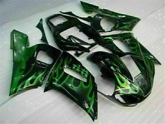 1998-2002 Grün Schwarz Yamaha YZF R6 Motorrad Verkleidung 1998-2002 Grün Schwarz Yamaha YZF R6 Motorrad Verkleidung
