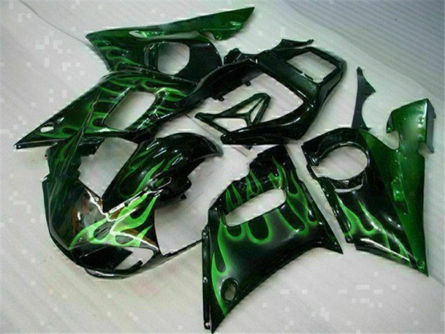 1998-2002 Grün Schwarz Yamaha YZF R6 Motorrad Verkleidung 1998-2002 Grün Schwarz Yamaha YZF R6 Motorrad Verkleidung