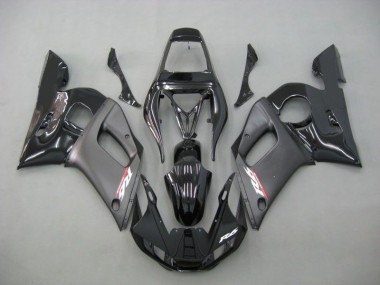 1998-2002 Kontrast Schwarz Yamaha YZF R6 Motorrad Verkleidung