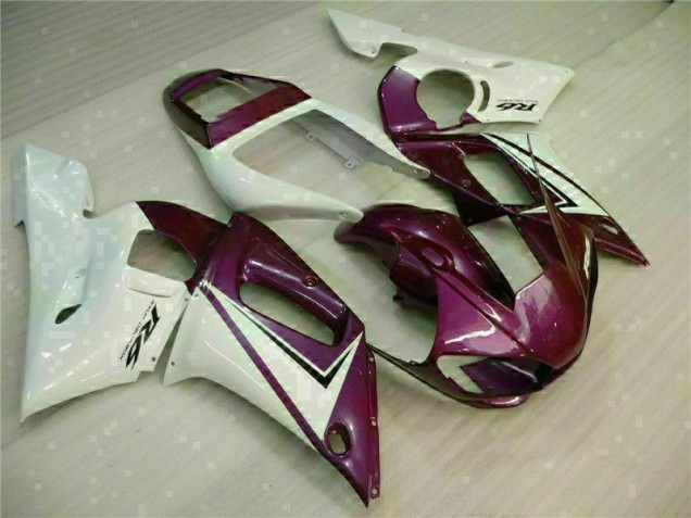 1998-2002 Lila Weiß Yamaha YZF R6 Motorrad Verkleidung 1998-2002 Lila Weiß Yamaha YZF R6 Motorrad Verkleidung