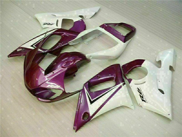 1998-2002 Lila Weiß Yamaha YZF R6 Motorrad Verkleidung 1998-2002 Lila Weiß Yamaha YZF R6 Motorrad Verkleidung