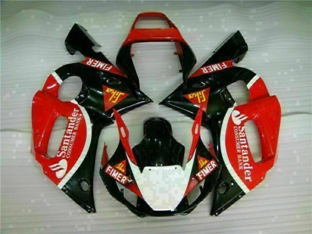 1998-2002 Rot Schwarz Yamaha YZF R6 Motorrad Verkleidung 1998-2002 Rot Schwarz Yamaha YZF R6 Motorrad Verkleidung