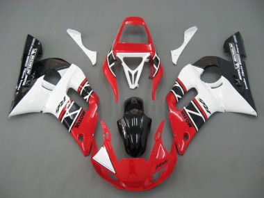 1998-2002 Rot Weiß Schwarz Yamaha YZF R6 Motorrad Verkleidung