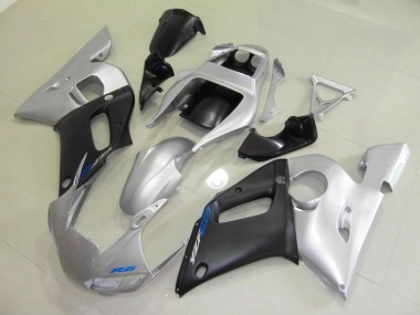 1998-2002 Schwarz Silber Yamaha YZF R6 Motorrad Verkleidung