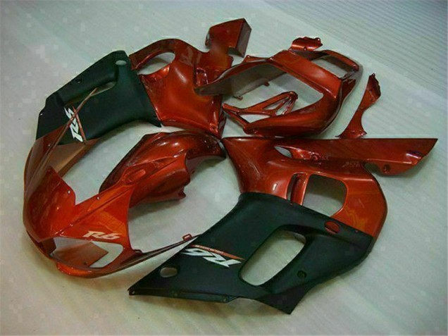 1998-2002 Schwarzbraun Yamaha YZF R6 Motorrad Verkleidung 1998-2002 Schwarzbraun Yamaha YZF R6 Motorrad Verkleidung