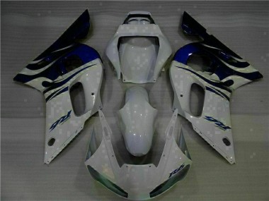 1998-2002 Weiß Blau Yamaha YZF R6 Motorrad Verkleidungen