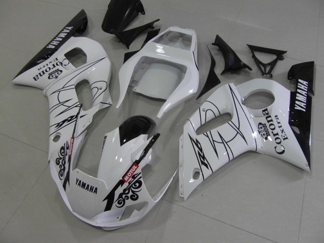 1998-2002 Weiß Schwarz Corona Yamaha YZF R6 Motorrad Verkleidung 1998-2002 Weiß Schwarz Corona Yamaha YZF R6 Motorrad Verkleidung