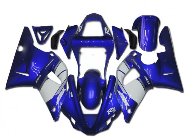 2000-2001 Blau Weiß Yamaha YZF R1 Motorrad Verkleidungen