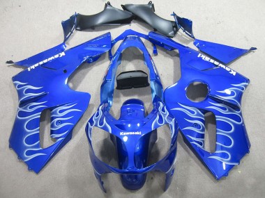 2000-2001 Blau weiße Flamme Kawasaki ZX12R Motorrad Verkleidung