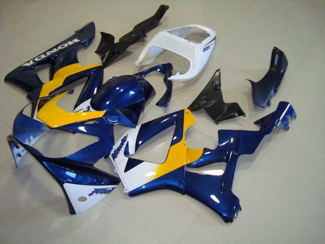 2000-2001 Dunkel blau Gelb Weiß Honda CBR900RR 929 Motorrad Verkleidung 2000-2001 Dunkel blau Gelb Weiß Honda CBR900RR 929 Motorrad Verkleidung