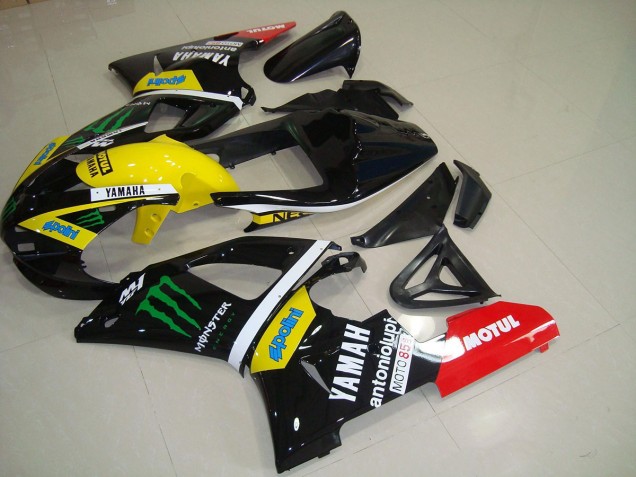 2000-2001 Gelb Monster Yamaha YZF R1 Motorrad Verkleidung 2000-2001 Gelb Monster Yamaha YZF R1 Motorrad Verkleidung
