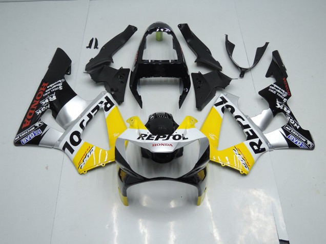 2000-2001 Gelb Silber Schwarz Repsol Honda CBR900RR 929 Motorrad Verkleidung 2000-2001 Gelb Silber Schwarz Repsol Honda CBR900RR 929 Motorrad Verkleidung