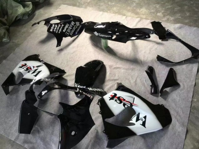 2000-2001 Glänzend schwarz weiß Kawasaki ZX9R Motorrad Verkleidung 2000-2001 Glänzend schwarz weiß Kawasaki ZX9R Motorrad Verkleidung